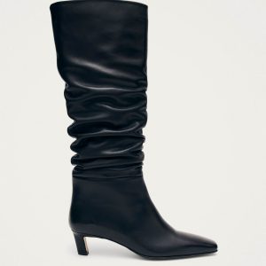 Kalila Black Leather Boots