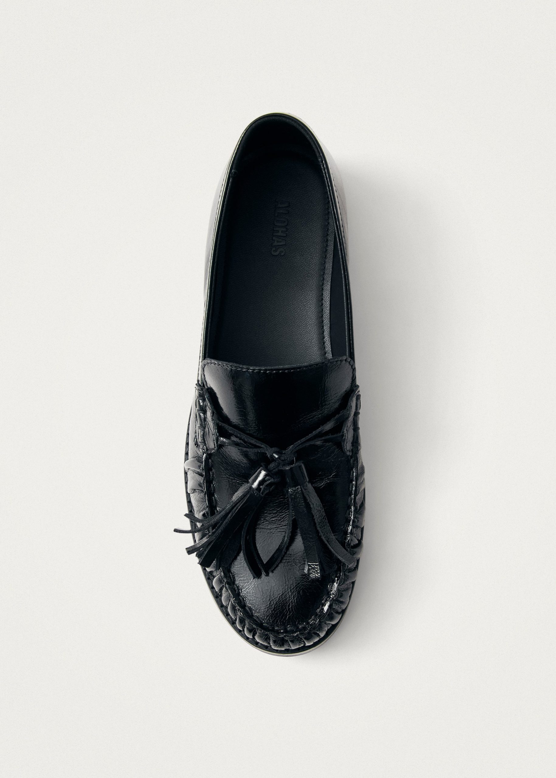 Marietta Black Patent Leather Loafers - Image 4