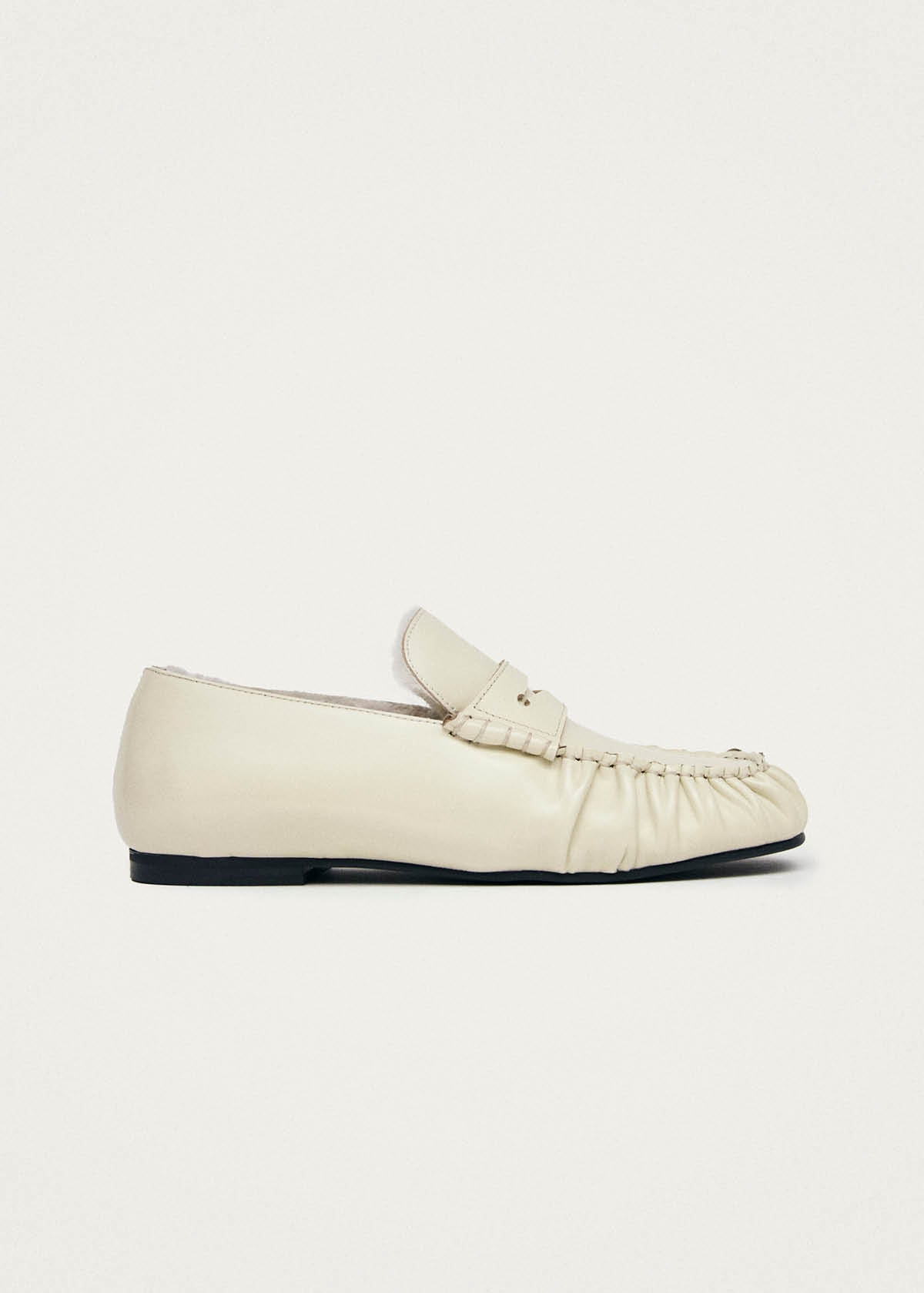 Aven Soft Cream Leather Loafers