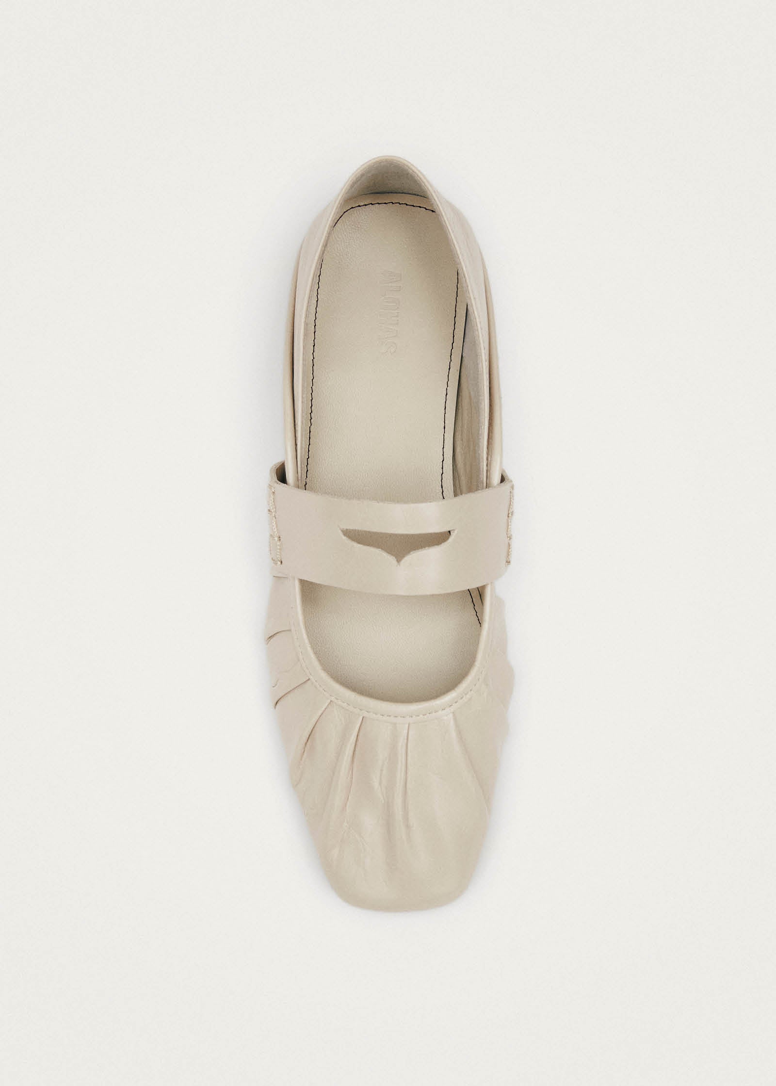 Bargo Cream Leather Ballet Flats - Image 5