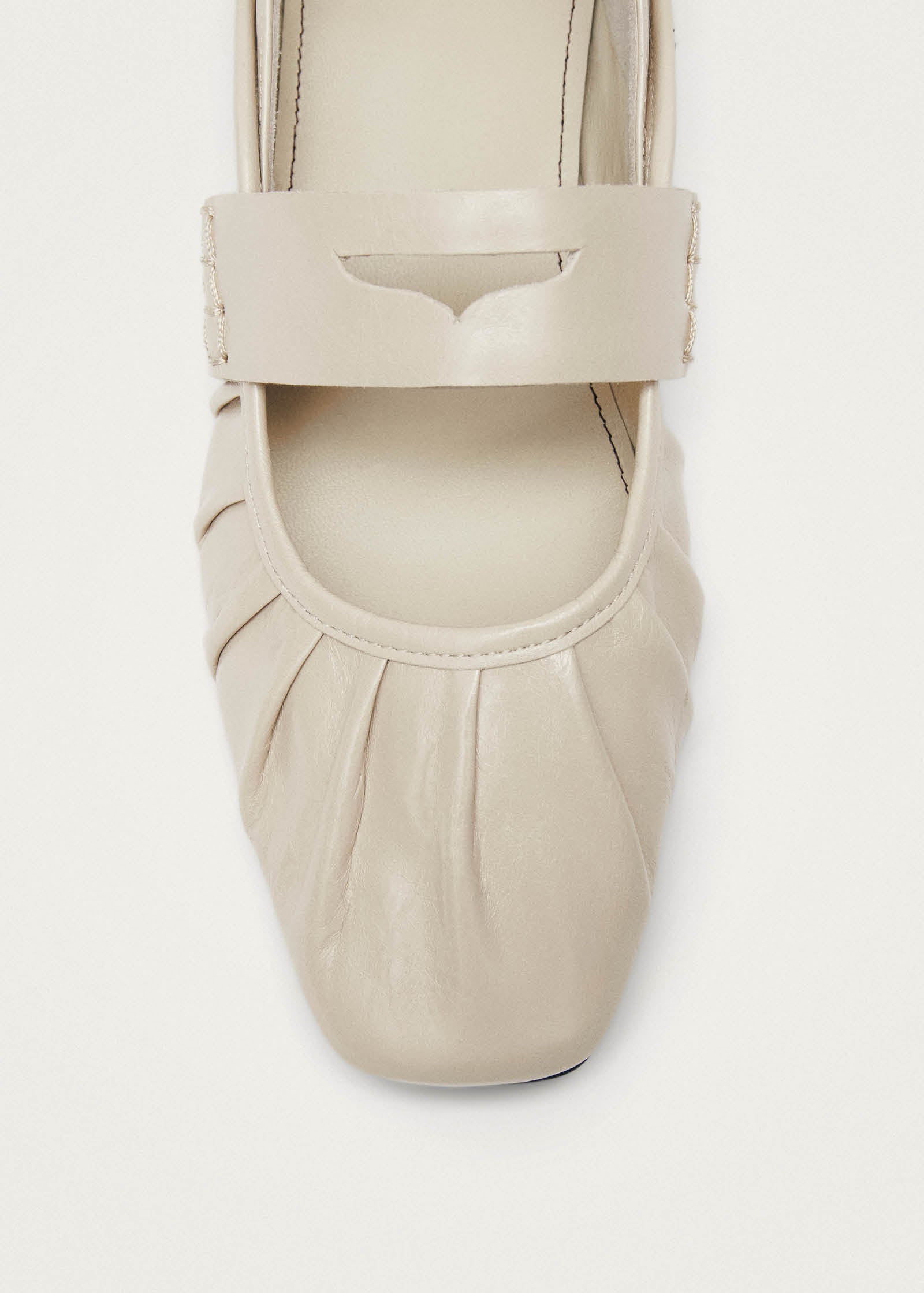 Bargo Cream Leather Ballet Flats - Image 6