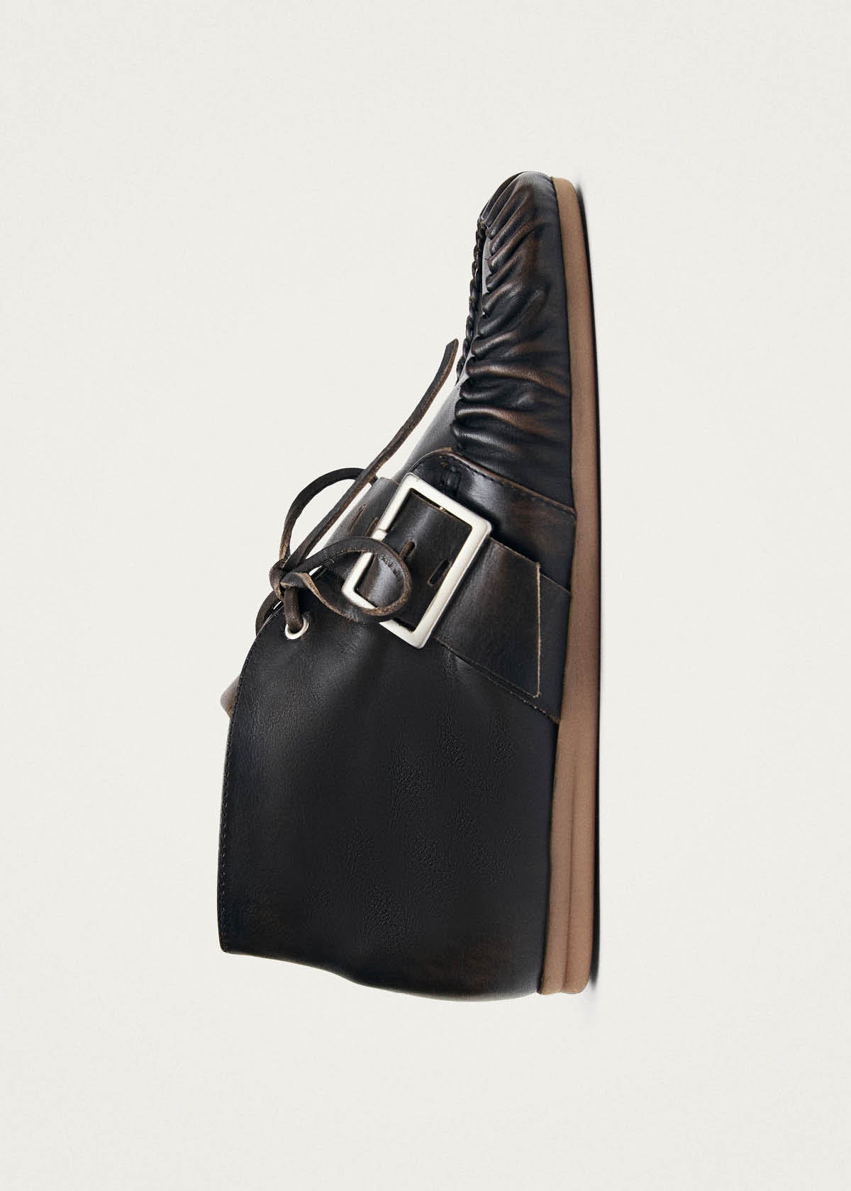 Bark Brushed Brown Leather Loafers - Image 4