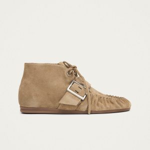 Bark Suede Beige Leather Loafers