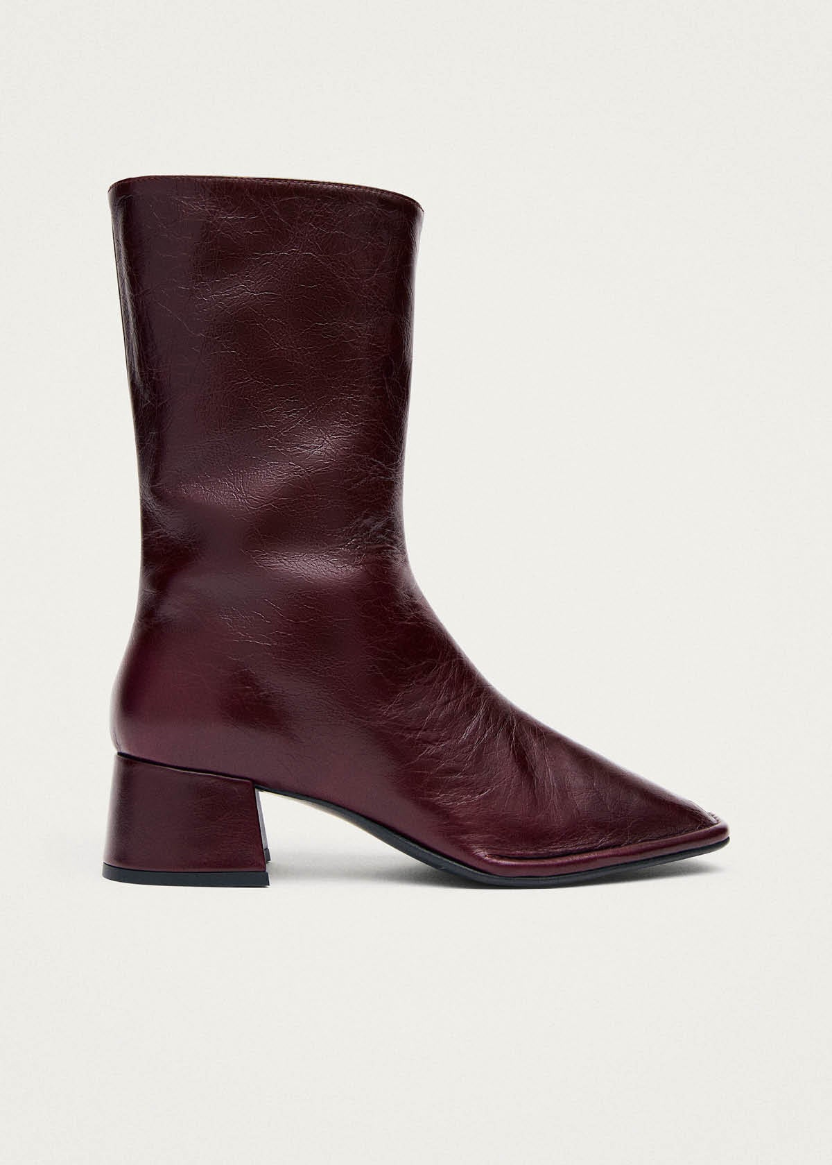 Berlin Rift Burgundy Leather Ankle Boots