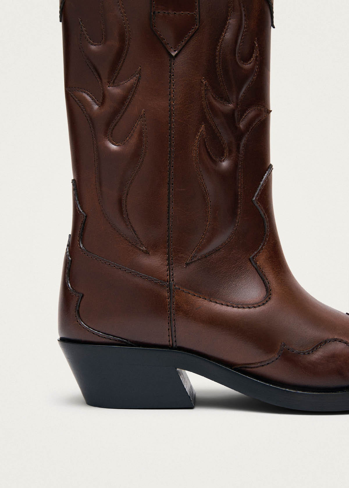 Calyx Brushed Brown Leather Boots - Image 7