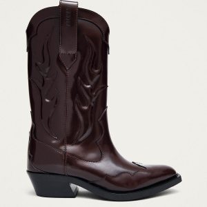 Calyx Burgundy Leather Boots