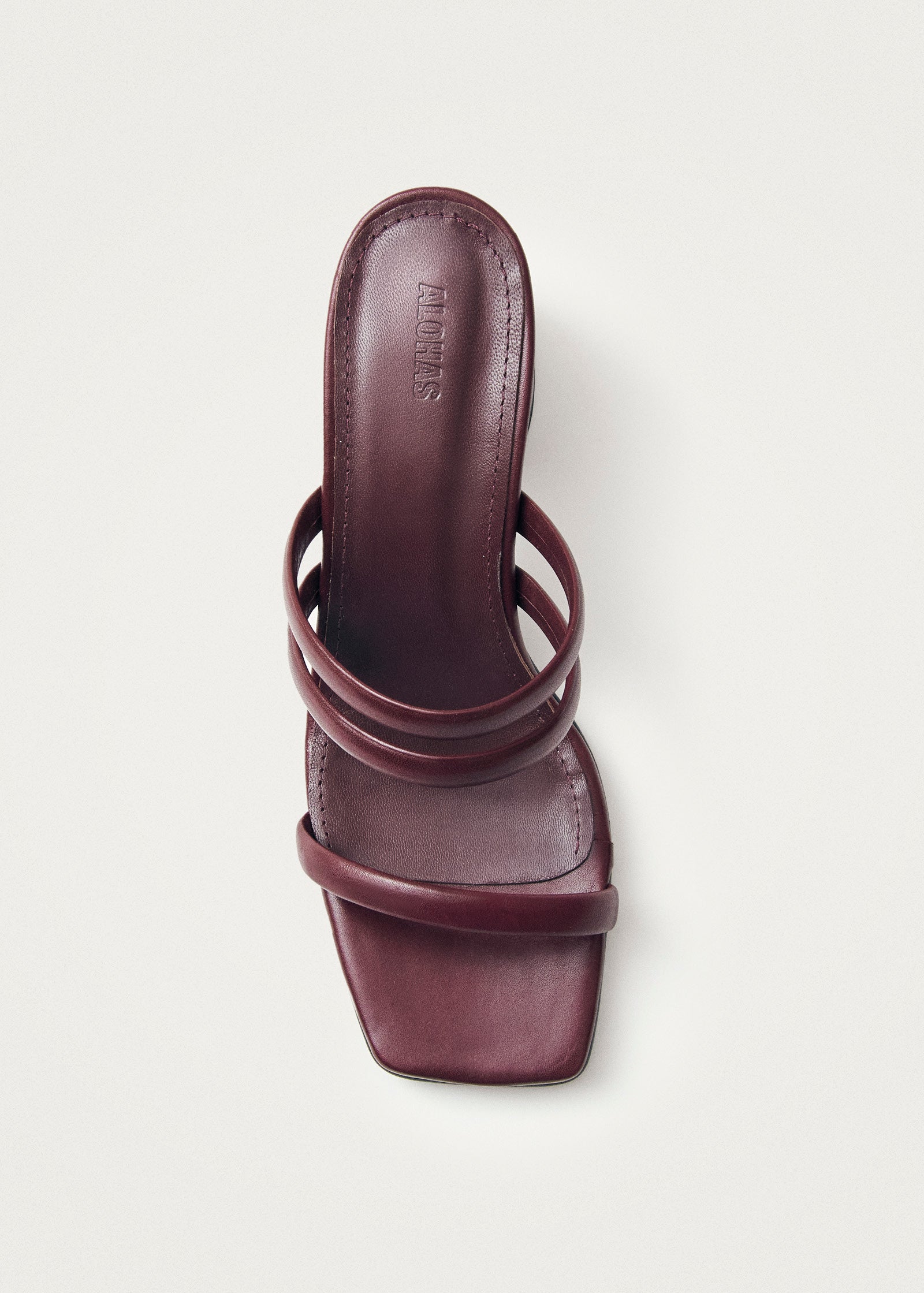 Indiana Bare Burgundy Leather Sandals - Image 4