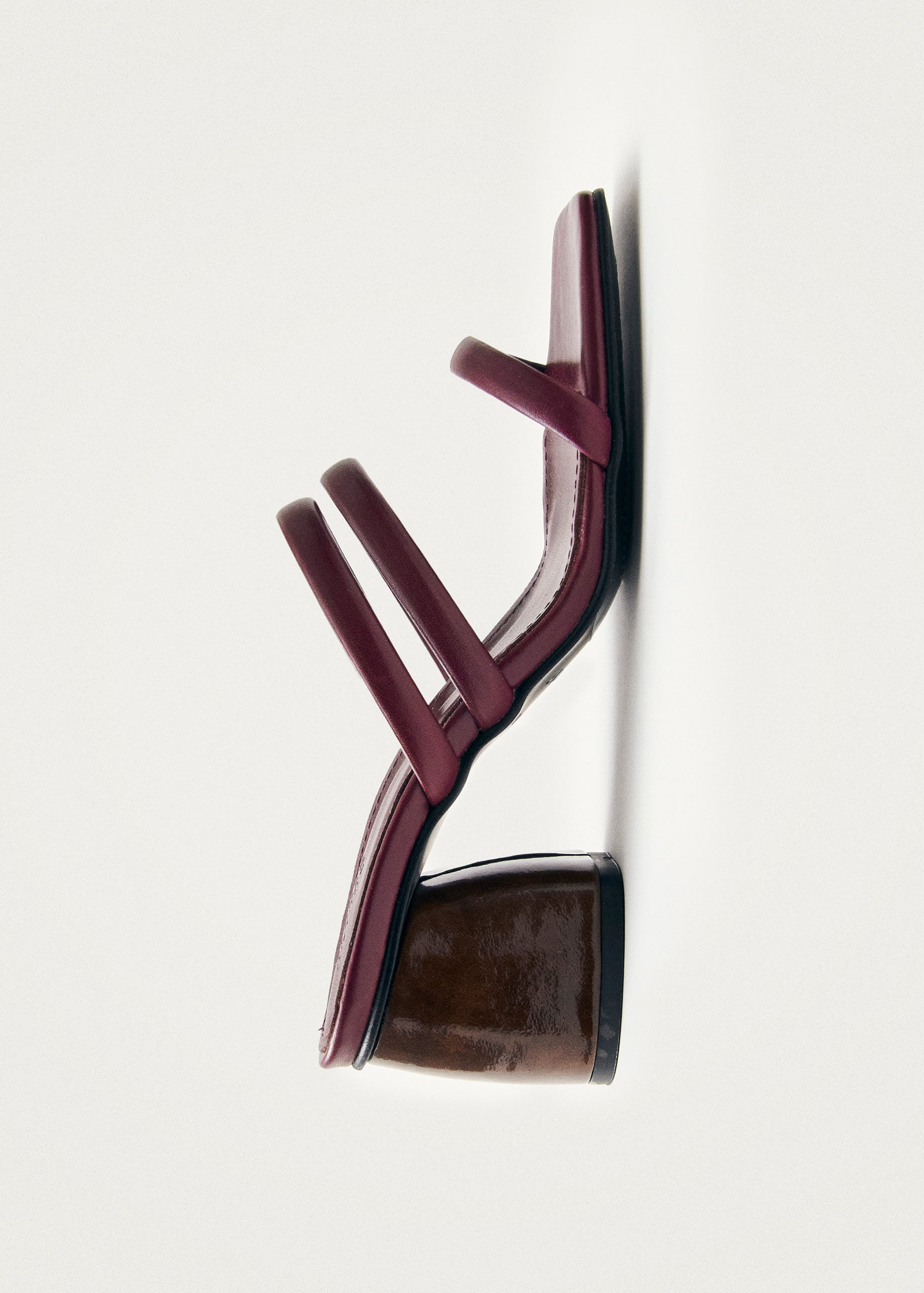 Indiana Bare Burgundy Leather Sandals - Image 5