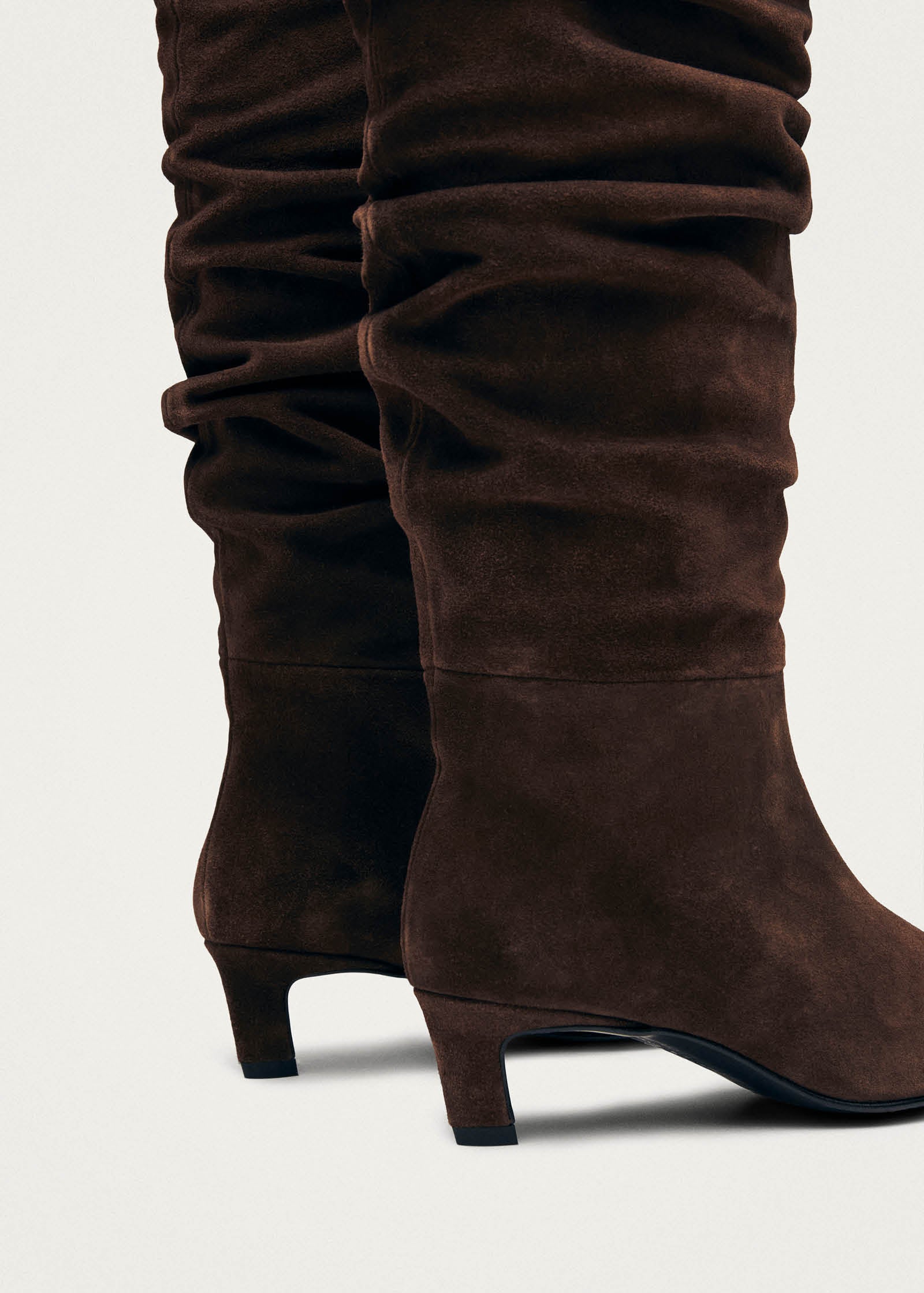Kalila Suede Brown Leather Boots - Image 6