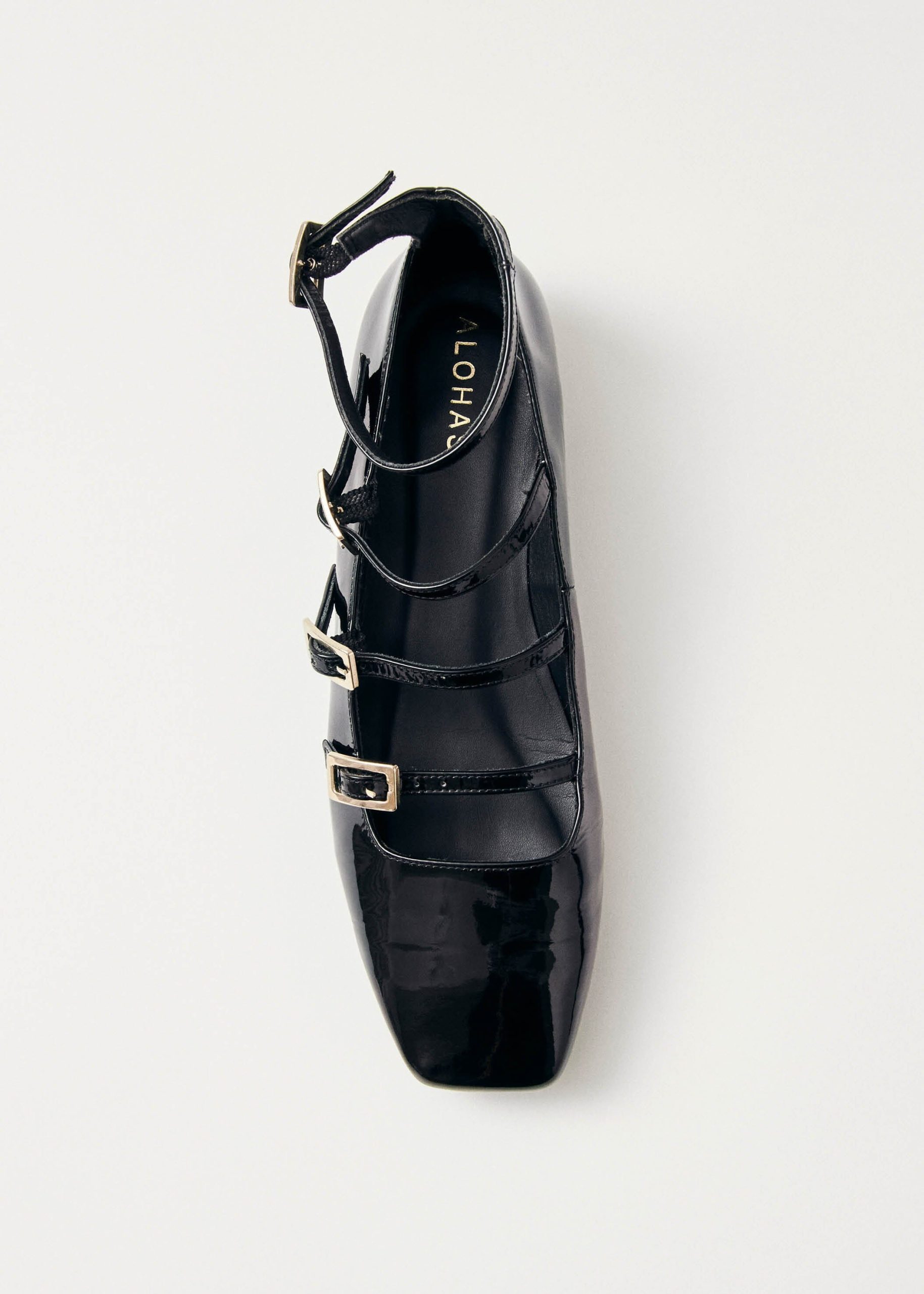 Luke Onix Black Leather Ballet Flats - Image 4