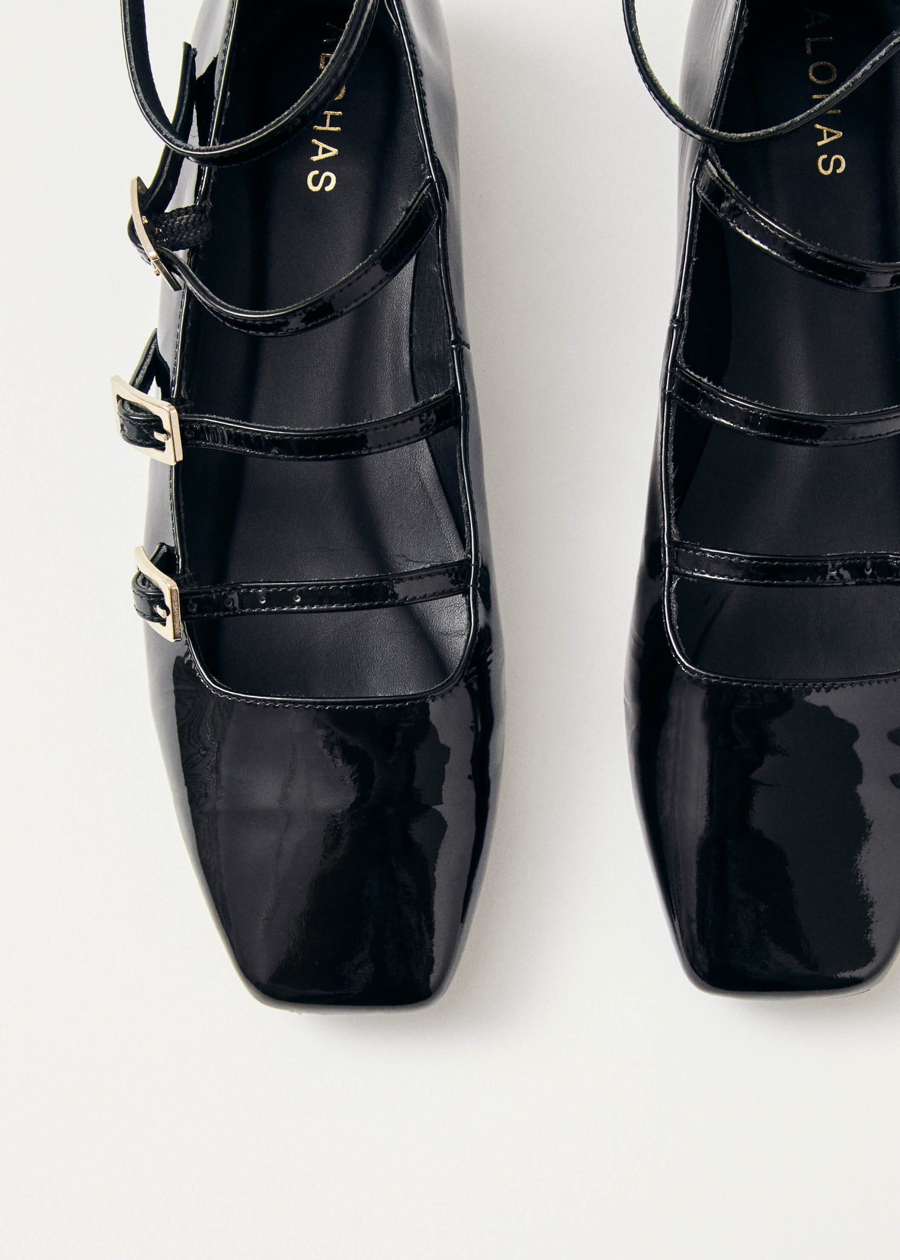 Luke Onix Black Leather Ballet Flats - Image 7