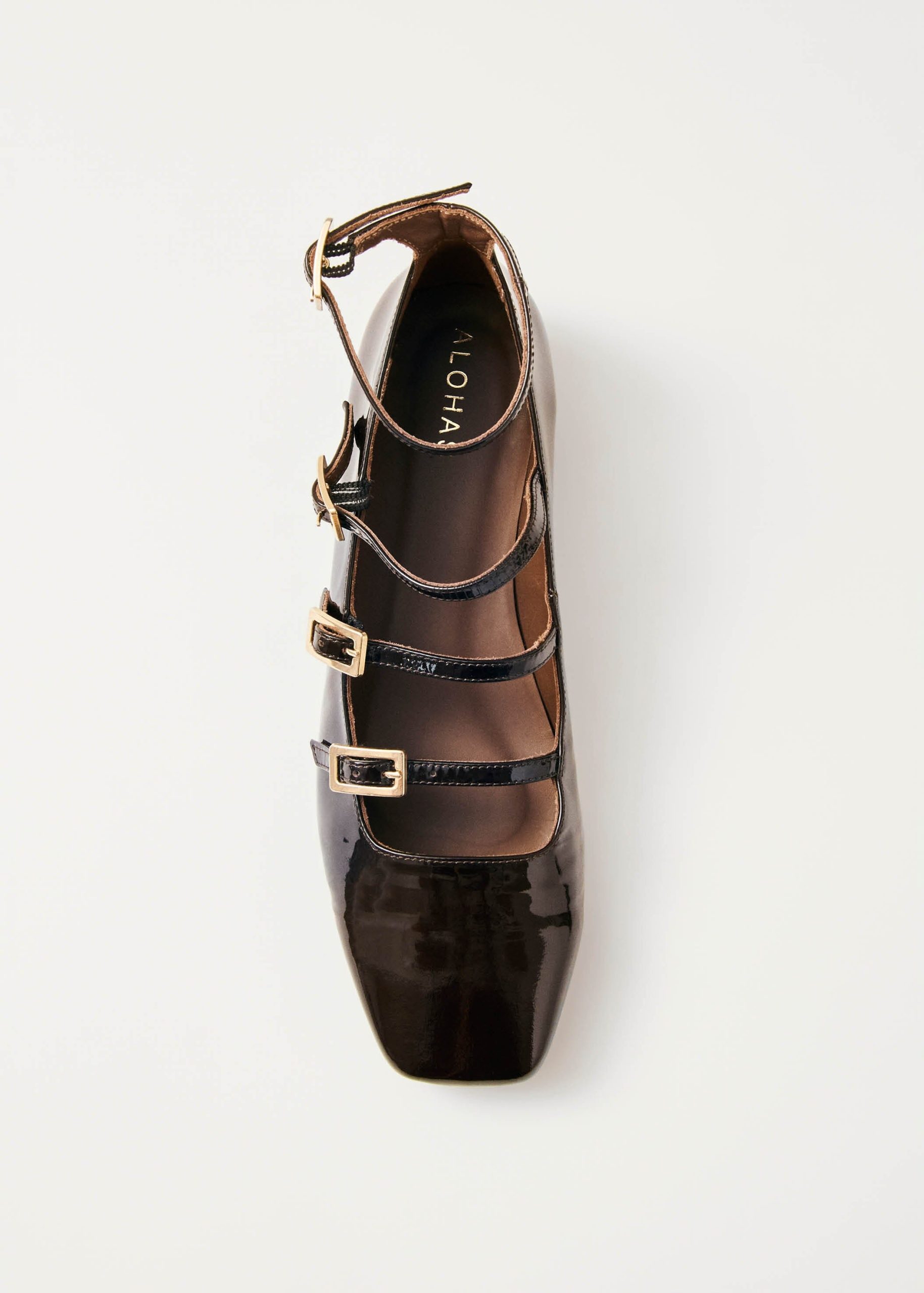 Luke Onix Coffee Brown Leather Ballet Flats - Image 4