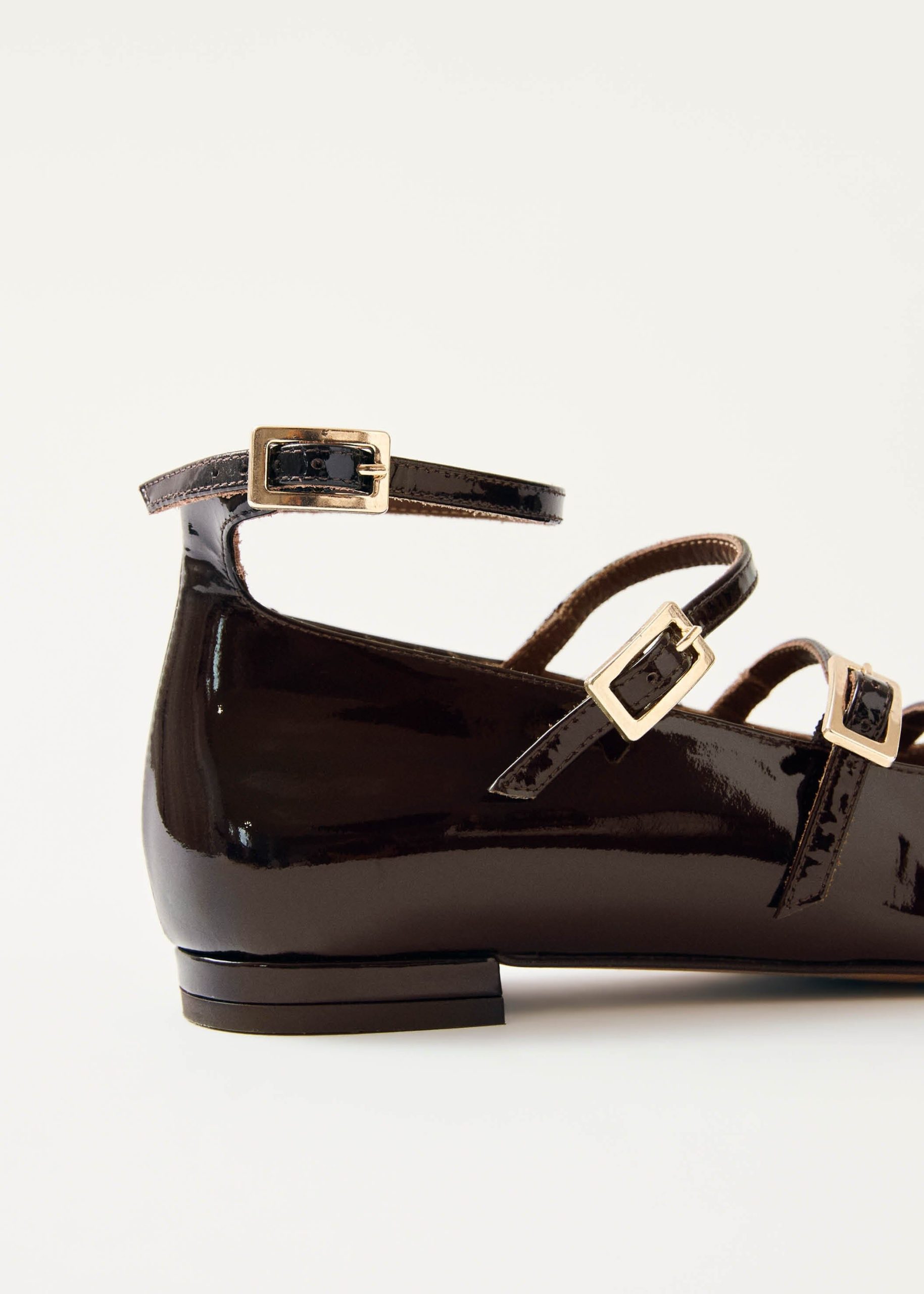 Luke Onix Coffee Brown Leather Ballet Flats - Image 6