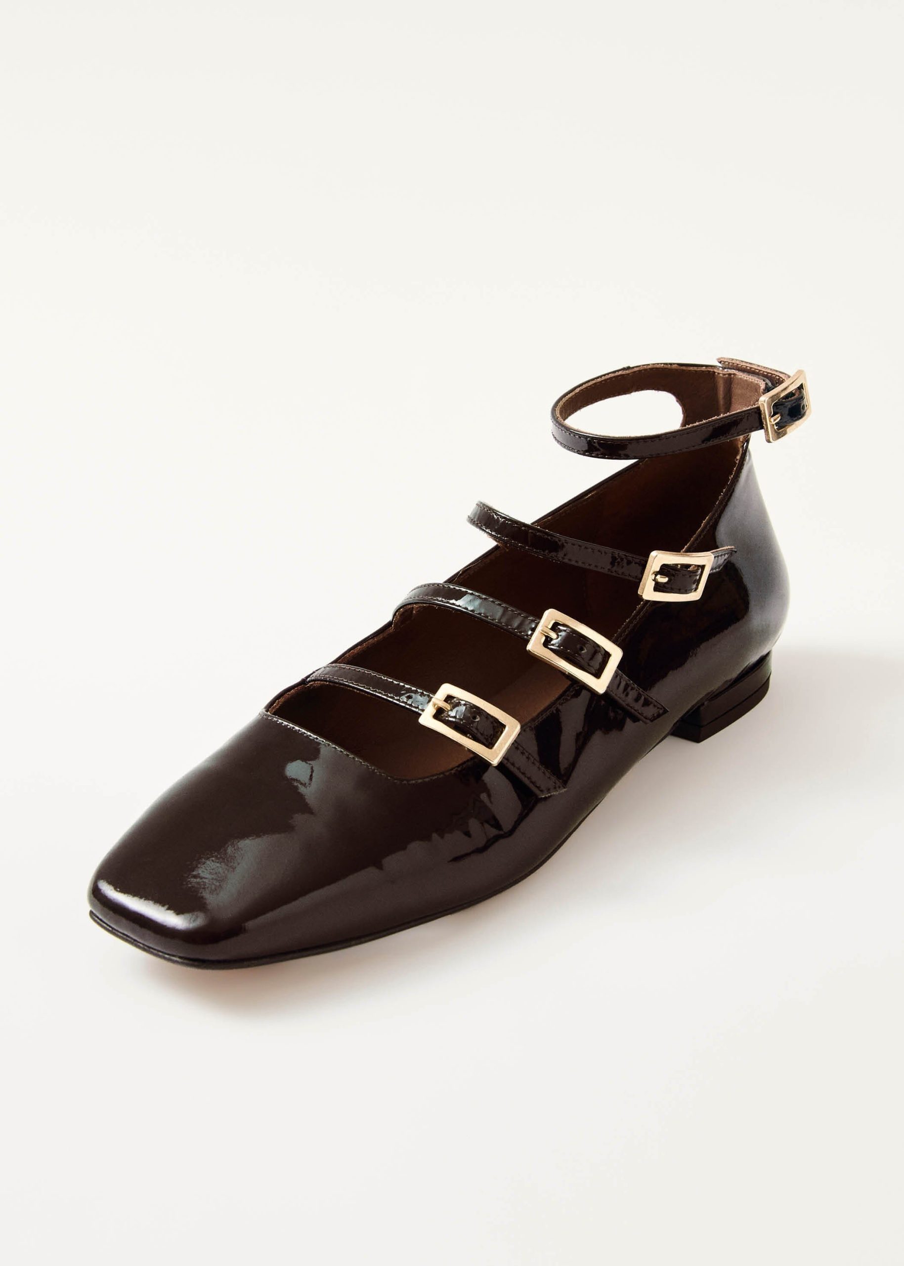 Luke Onix Coffee Brown Leather Ballet Flats - Image 5