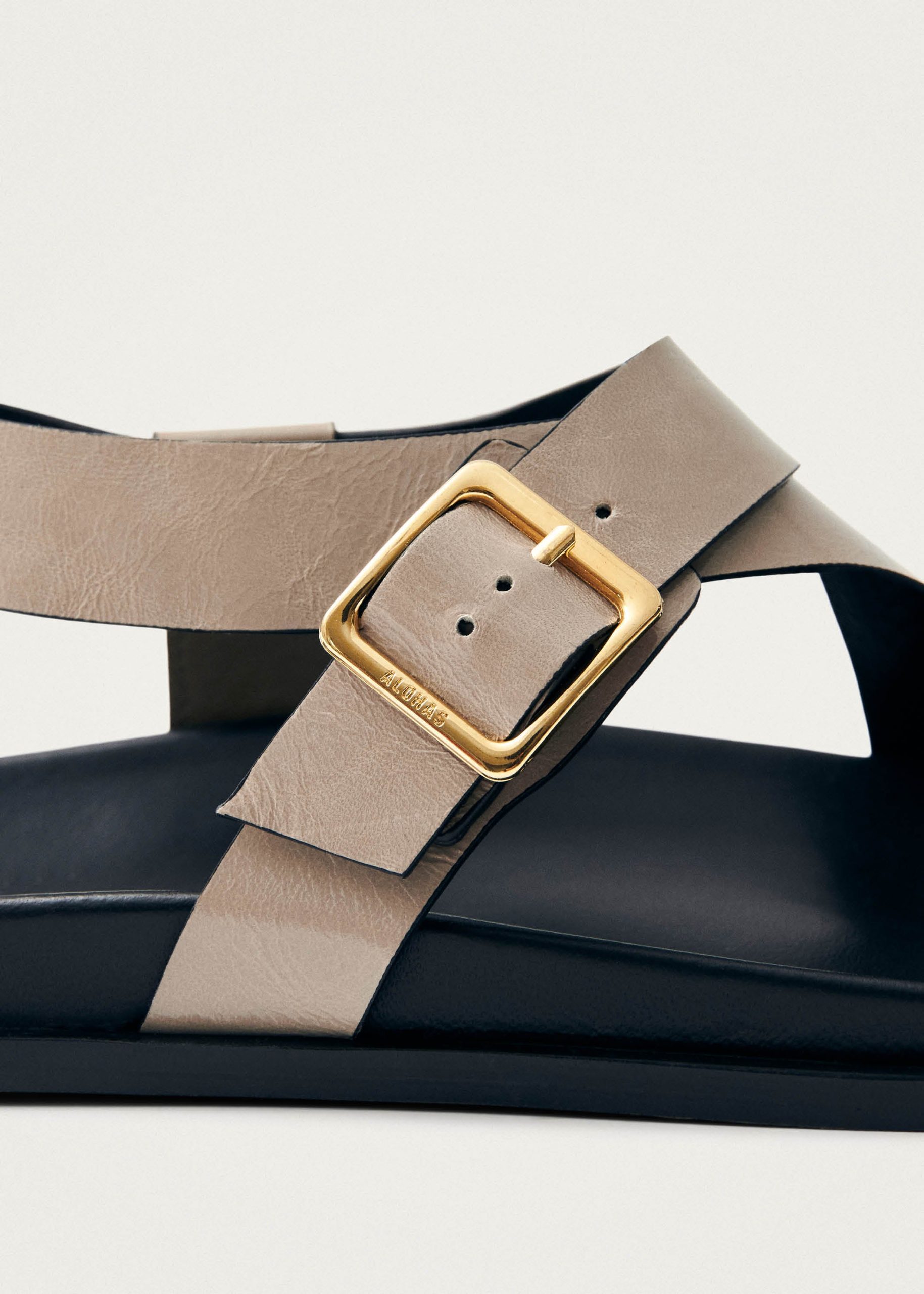 Siren Onix Stone Beige Leather Sandals - Image 7