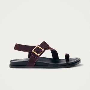 Siren Soft Burgundy Leather Sandals