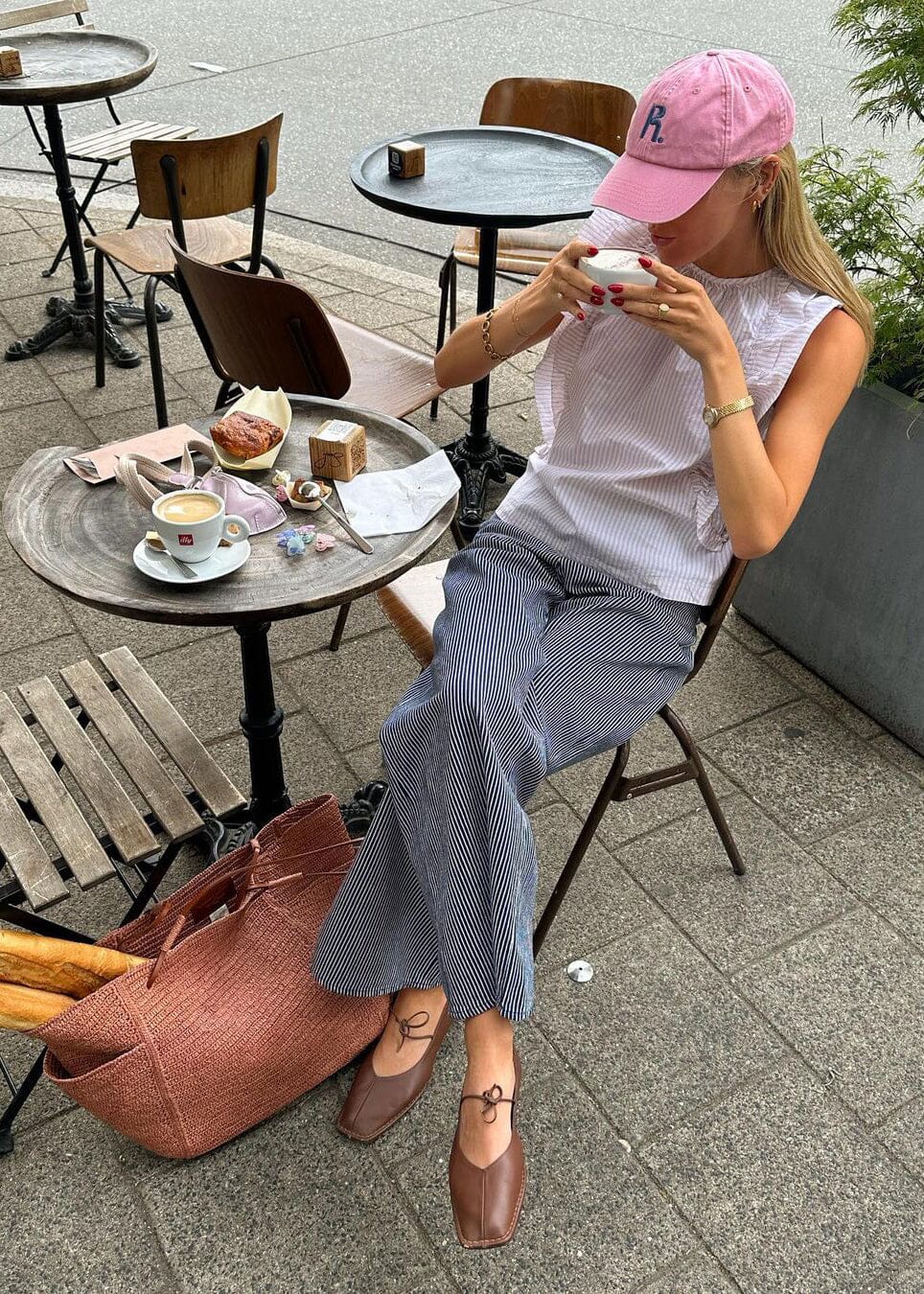 Sway Chestnut Brown Leather Ballet Flats - Image 2