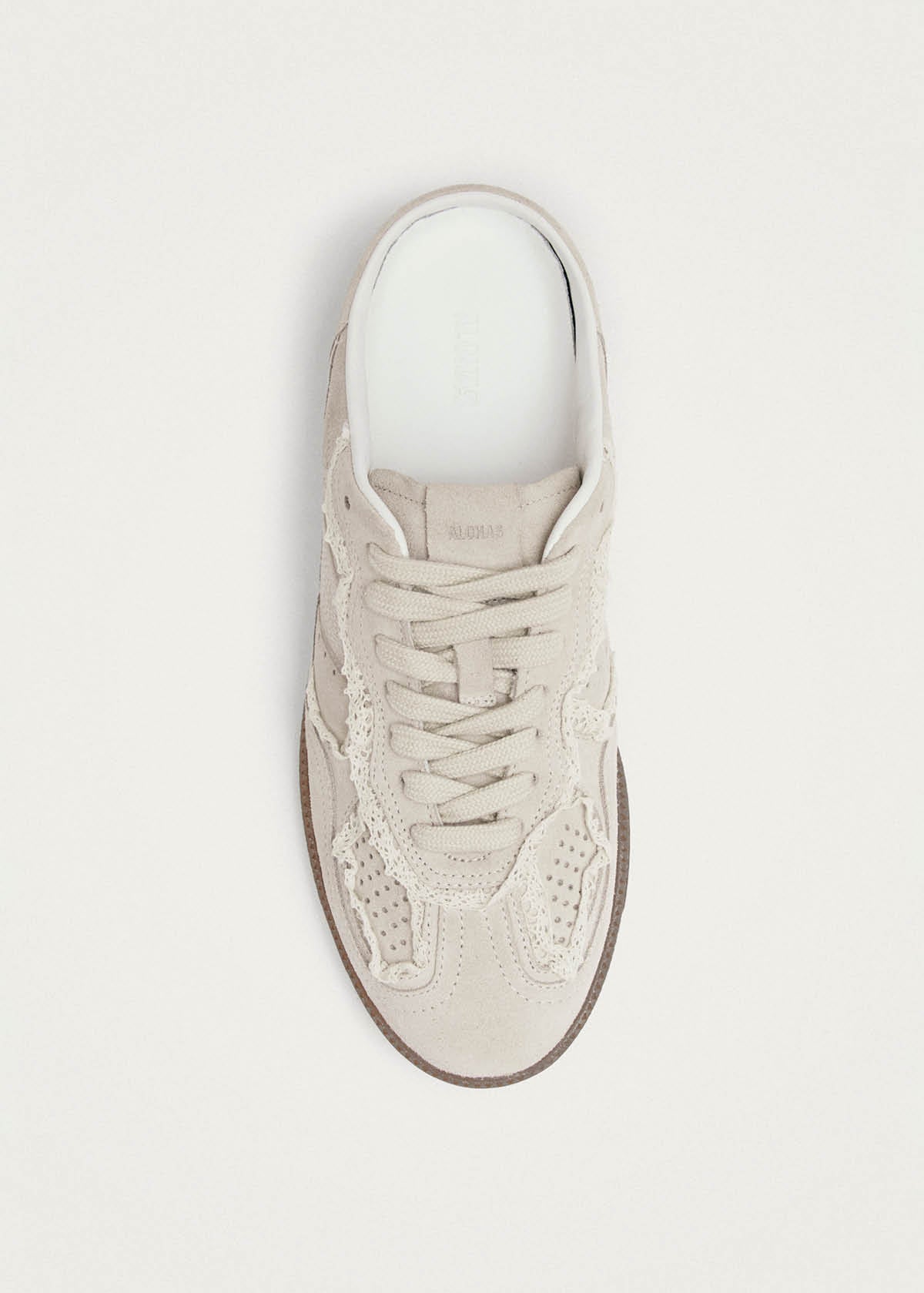 Tb.490 Mule Crochet Cream Leather Sneakers - Image 5
