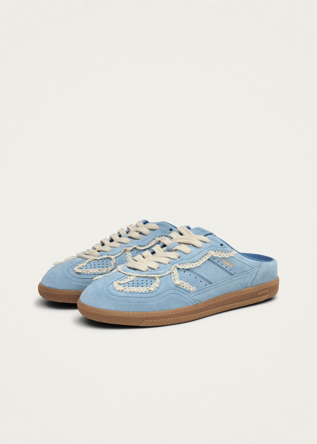 Tb.490 Mule Crochet Blue Leather Sneakers - Image 2