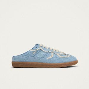 Tb.490 Mule Crochet Blue Leather Sneakers